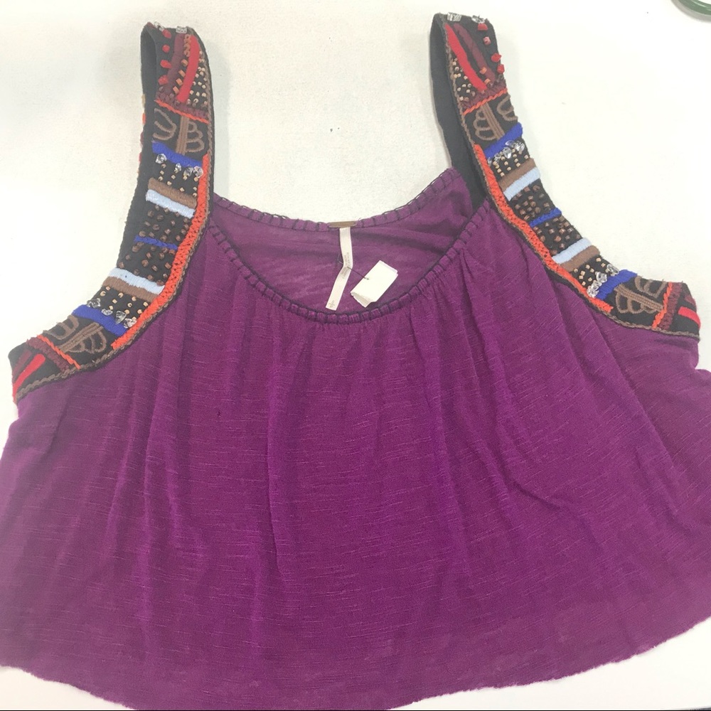 Free People purple crop top size S